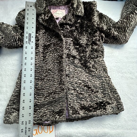 Wendy Hil Women's Long Sleeve Faux Fur Coat Jacket Collared Lined Brown Size 4 - Picture 10 of 10